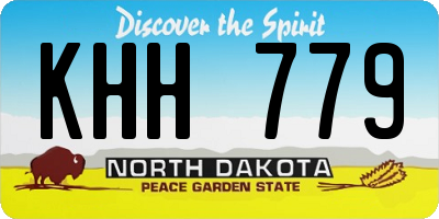 ND license plate KHH779