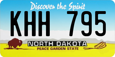 ND license plate KHH795
