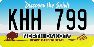 ND license plate KHH799