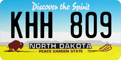ND license plate KHH809