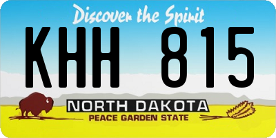 ND license plate KHH815