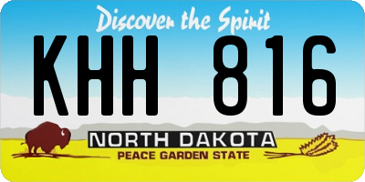 ND license plate KHH816