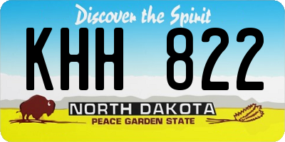 ND license plate KHH822