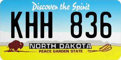ND license plate KHH836