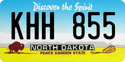 ND license plate KHH855