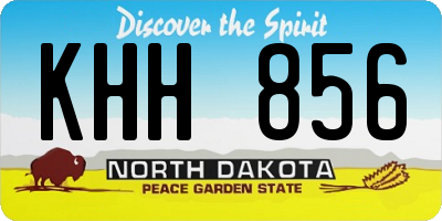 ND license plate KHH856
