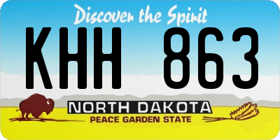 ND license plate KHH863
