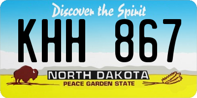 ND license plate KHH867