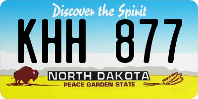 ND license plate KHH877