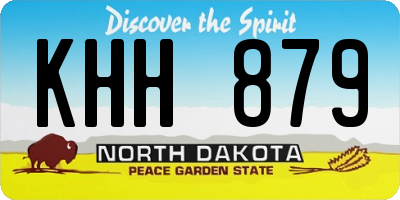 ND license plate KHH879