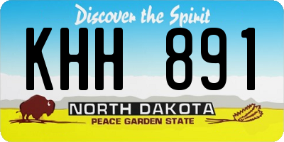 ND license plate KHH891