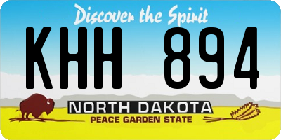 ND license plate KHH894
