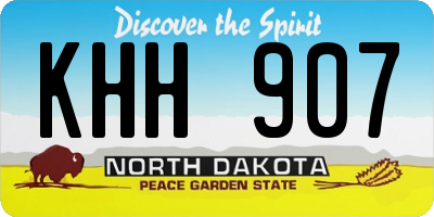 ND license plate KHH907