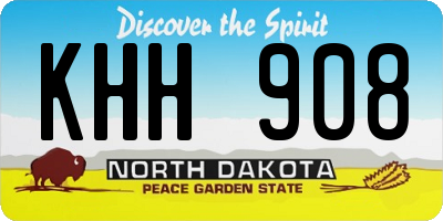 ND license plate KHH908