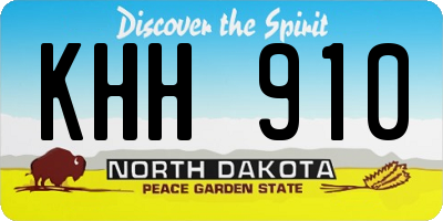 ND license plate KHH910