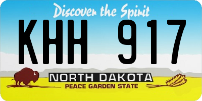 ND license plate KHH917