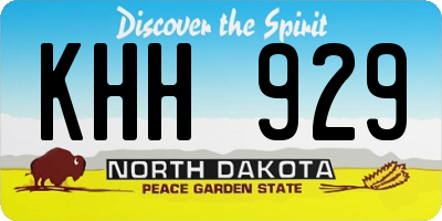 ND license plate KHH929