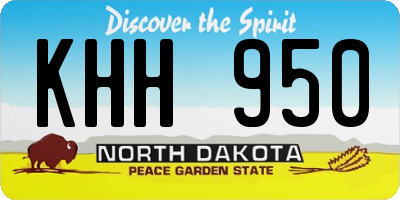 ND license plate KHH950