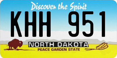 ND license plate KHH951
