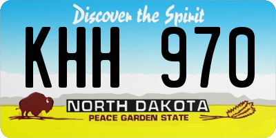 ND license plate KHH970