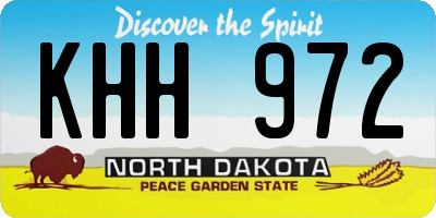 ND license plate KHH972