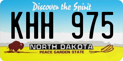 ND license plate KHH975