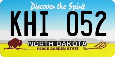 ND license plate KHI052
