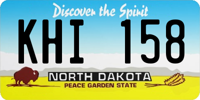 ND license plate KHI158