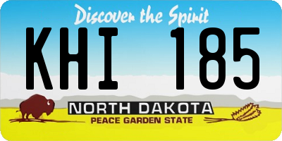 ND license plate KHI185