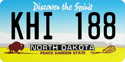 ND license plate KHI188