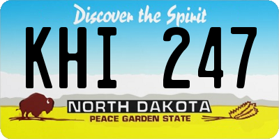 ND license plate KHI247