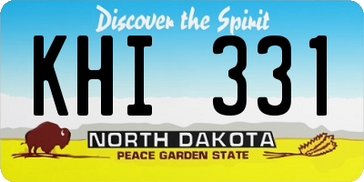 ND license plate KHI331