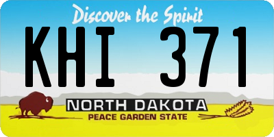 ND license plate KHI371