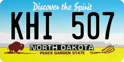 ND license plate KHI507