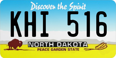 ND license plate KHI516