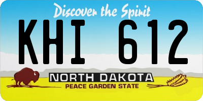 ND license plate KHI612
