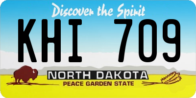 ND license plate KHI709