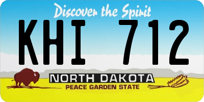 ND license plate KHI712