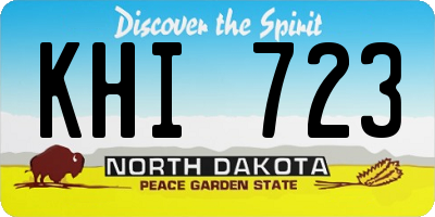 ND license plate KHI723