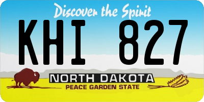 ND license plate KHI827