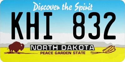 ND license plate KHI832