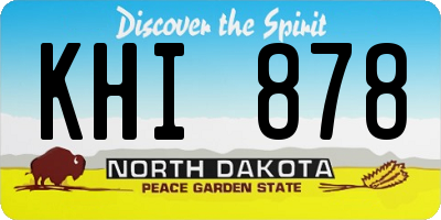 ND license plate KHI878
