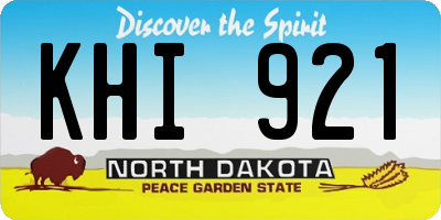ND license plate KHI921