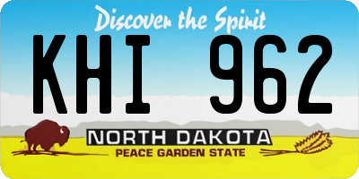ND license plate KHI962