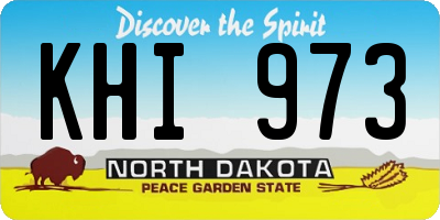 ND license plate KHI973