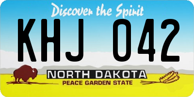 ND license plate KHJ042