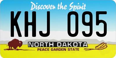 ND license plate KHJ095