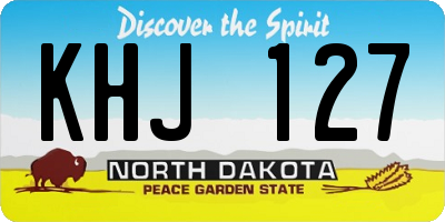 ND license plate KHJ127