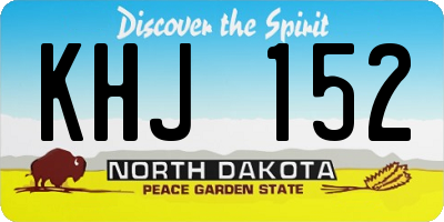 ND license plate KHJ152