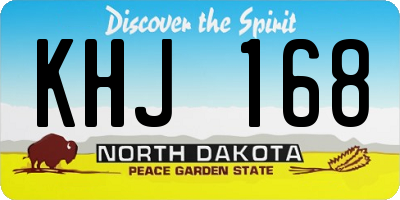 ND license plate KHJ168